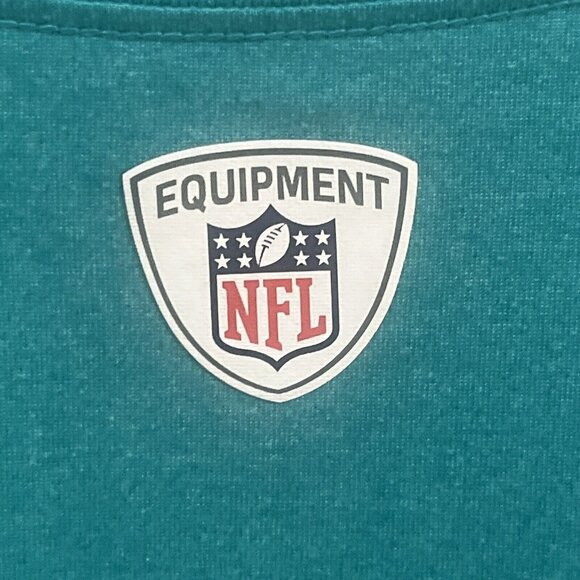 Nike Dri Fit Shirt Mens XL NFL Miami Dolphins Logo Crew Neck Teal Blue - Picture 4 of 12